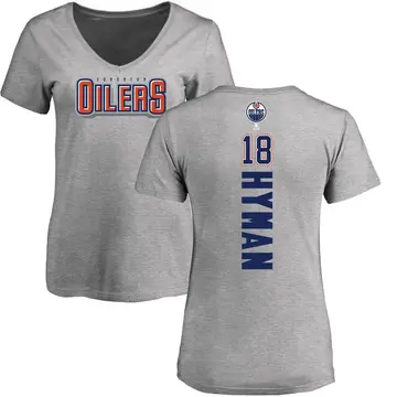 Women's Zach Hyman Edmonton Oilers Backer T-Shirt - Ash