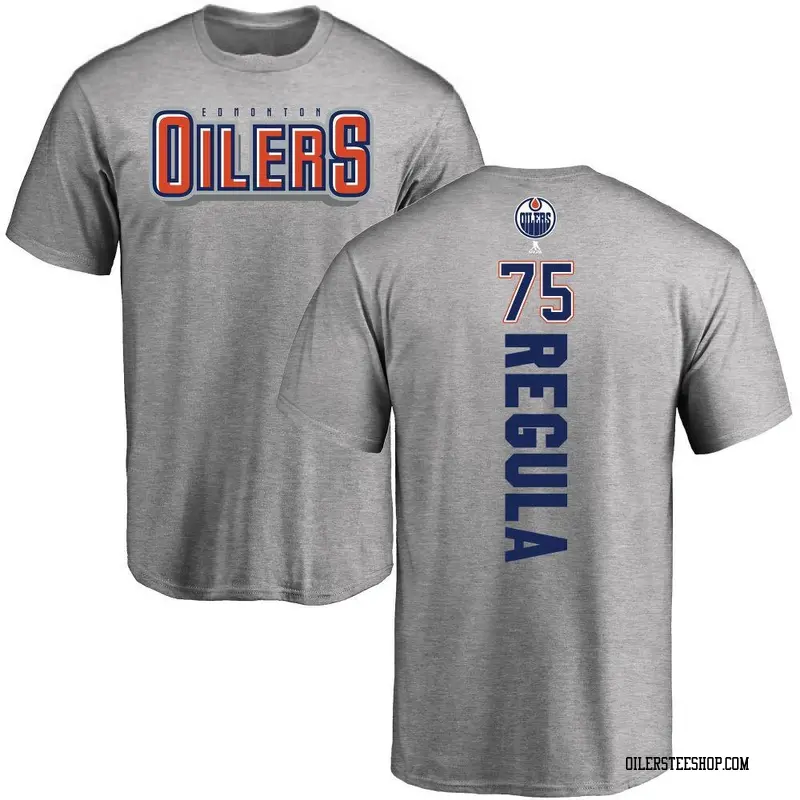 Youth Alec Regula Edmonton Oilers Backer T-Shirt - Ash