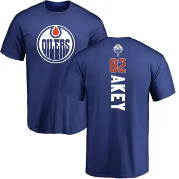 Youth Beau Akey Edmonton Oilers Backer T-Shirt - Royal