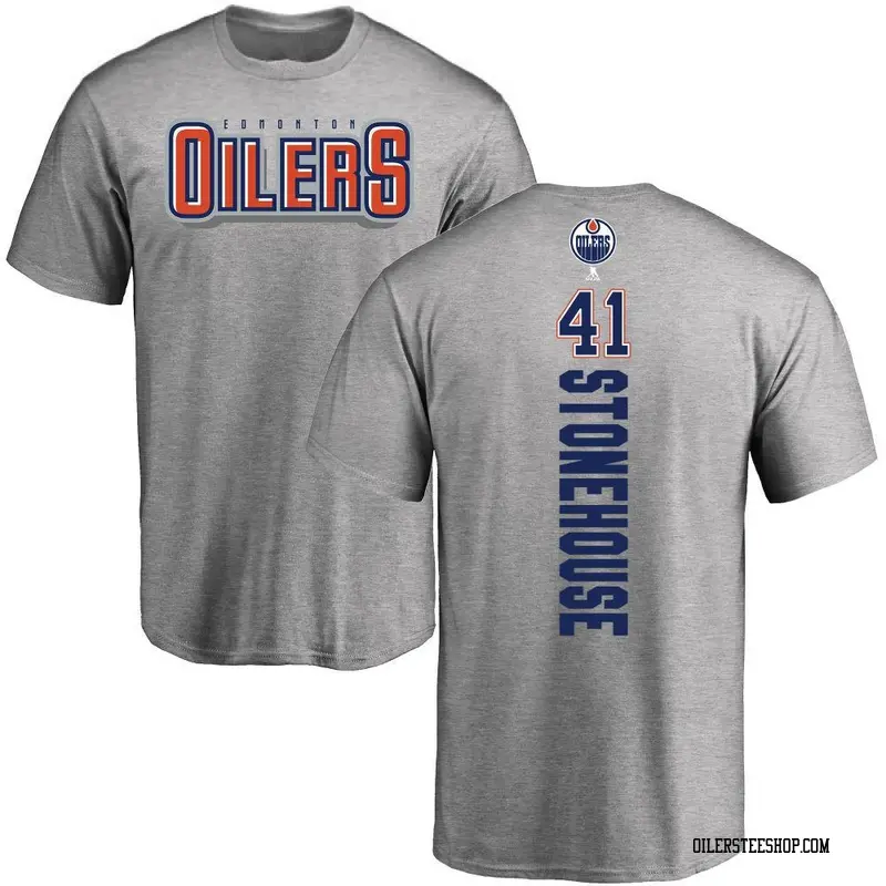 Youth Brady Stonehouse Edmonton Oilers Backer T-Shirt - Ash