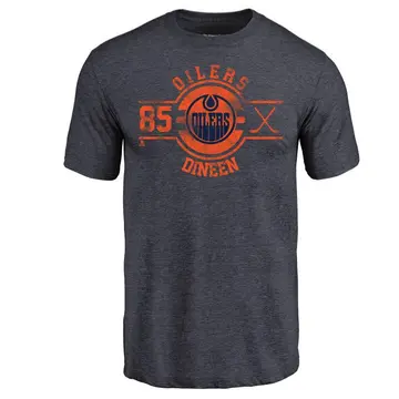 Youth Cam Dineen Edmonton Oilers Insignia Tri-Blend T-Shirt - Navy