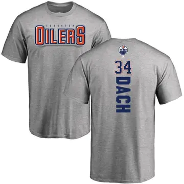 Youth Colton Dach Edmonton Oilers Backer T-Shirt - Ash