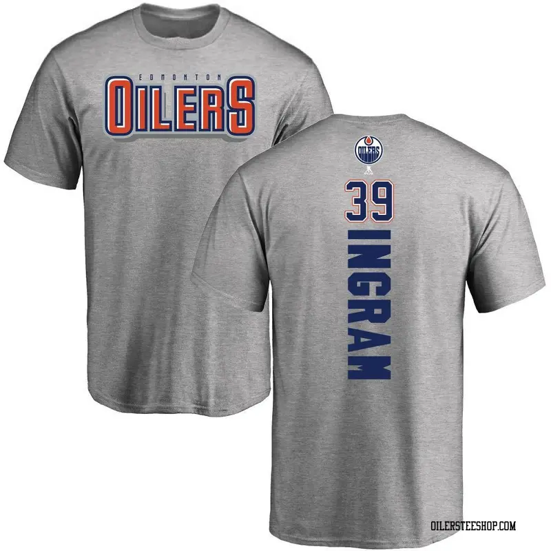 Youth Connor Ingram Edmonton Oilers Backer T-Shirt - Ash