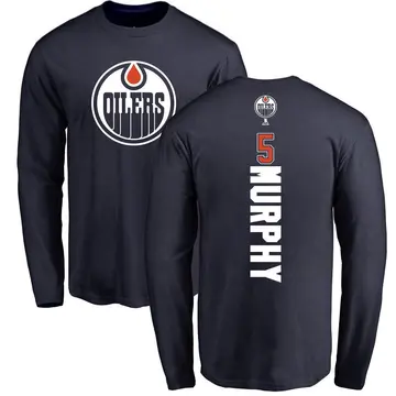Youth Connor Murphy Edmonton Oilers Backer Long Sleeve T-Shirt - Navy
