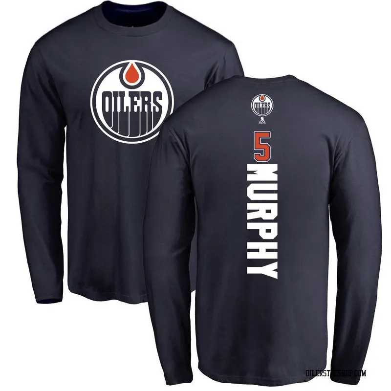 Youth Connor Murphy Edmonton Oilers Backer Long Sleeve T-Shirt - Navy