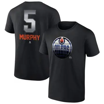 Youth Connor Murphy Edmonton Oilers Black Midnight Mascot Logo T-Shirt