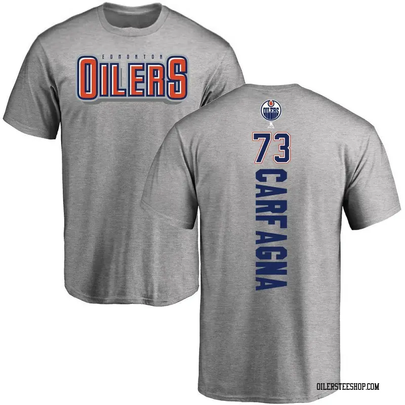 Youth Damien Carfagna Edmonton Oilers Backer T-Shirt - Ash