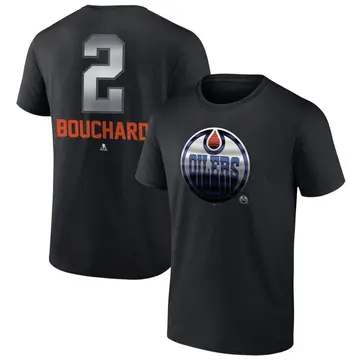 Youth Evan Bouchard Edmonton Oilers Black Midnight Mascot Logo T-Shirt