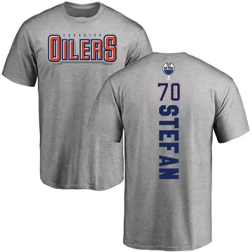 Youth James Stefan Edmonton Oilers Backer T-Shirt - Ash