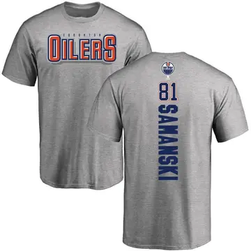 Youth Josh Samanski Edmonton Oilers Backer T-Shirt - Ash