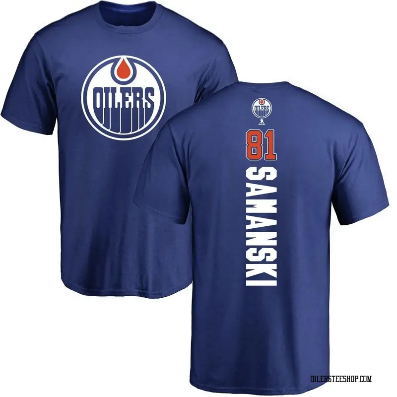 Youth Josh Samanski Edmonton Oilers Backer T-Shirt - Royal