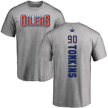 Youth Matt Tomkins Edmonton Oilers Backer T-Shirt - Ash