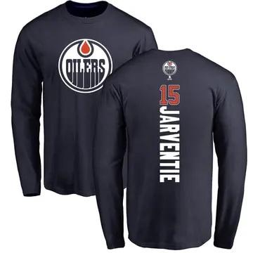 Youth Roby Jarventie Edmonton Oilers Backer Long Sleeve T-Shirt - Navy