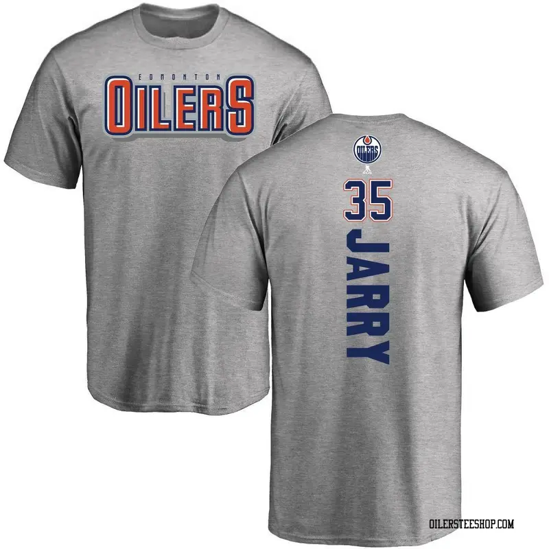 Youth Tristan Jarry Edmonton Oilers Backer T-Shirt - Ash